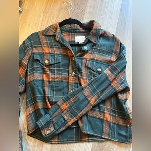 Cropped American eagle flannel